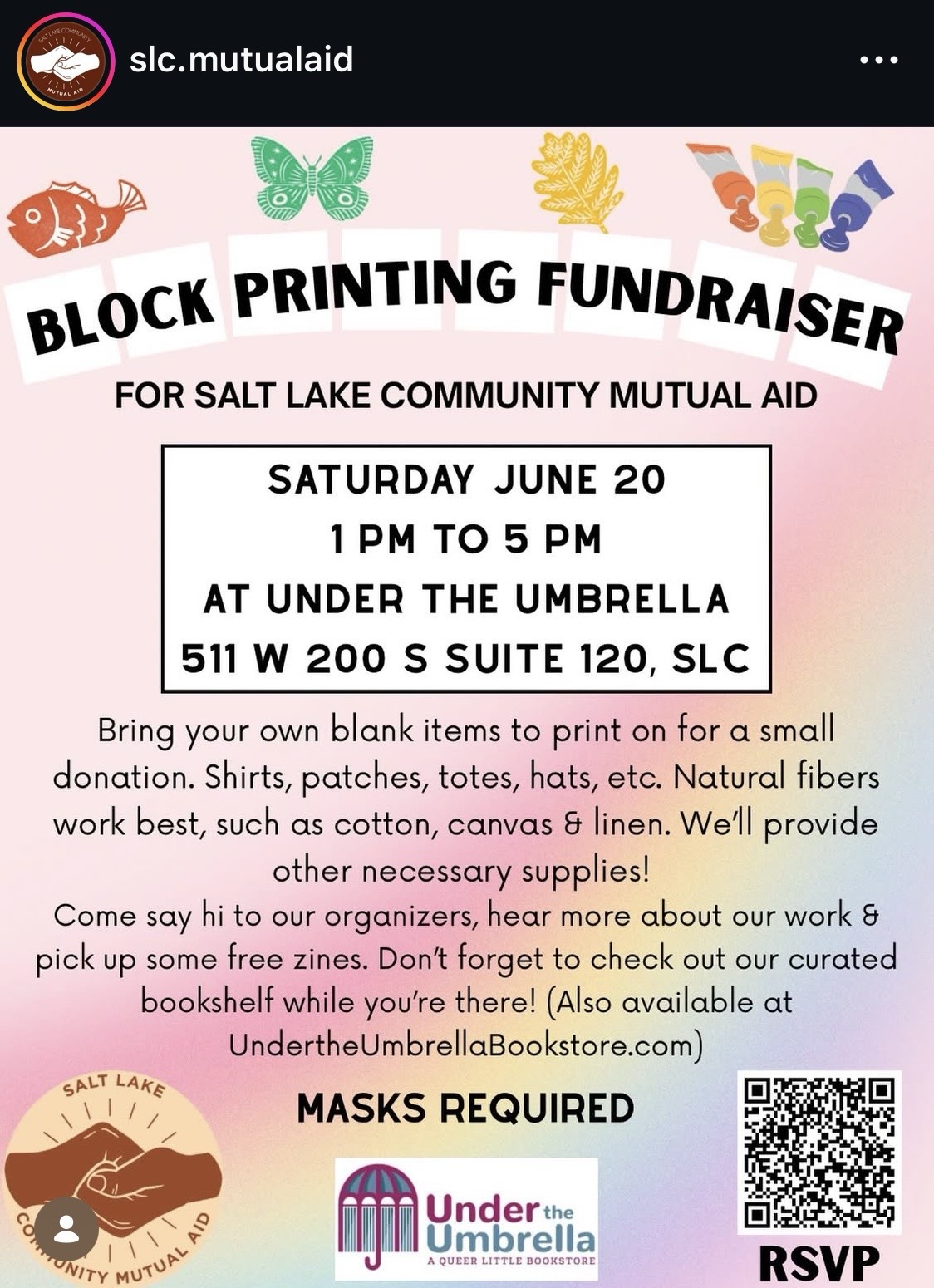 Block Printing Fundraiser